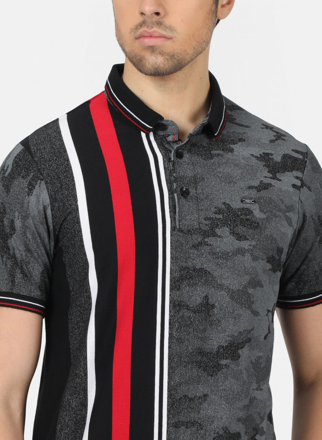 Men Black Printed T-Shirts