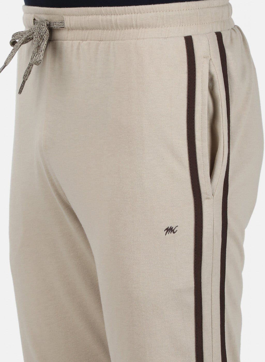 Mens Light Brown Plain Capri