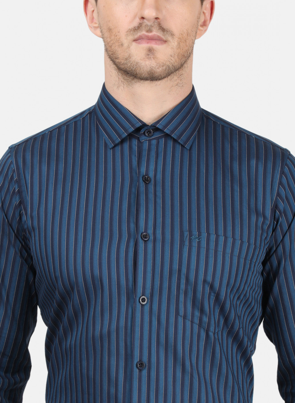 Mens Blue Stripe Shirt
