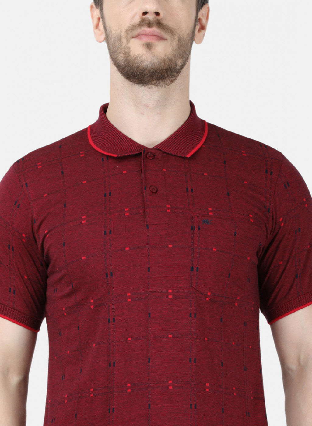 Mens Maroon Stripe T-Shirt