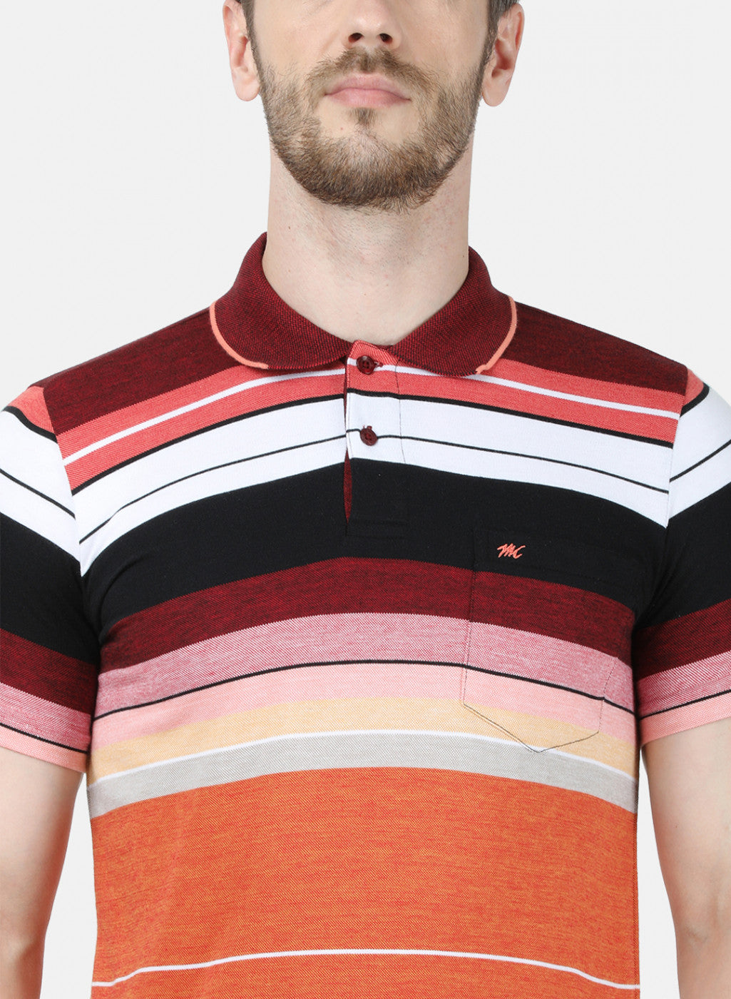 Mens Multi Color Stripe T-Shirt