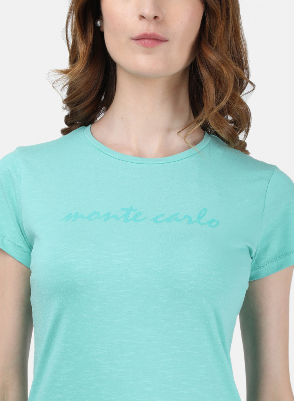 Womens Sea Green Printed Top