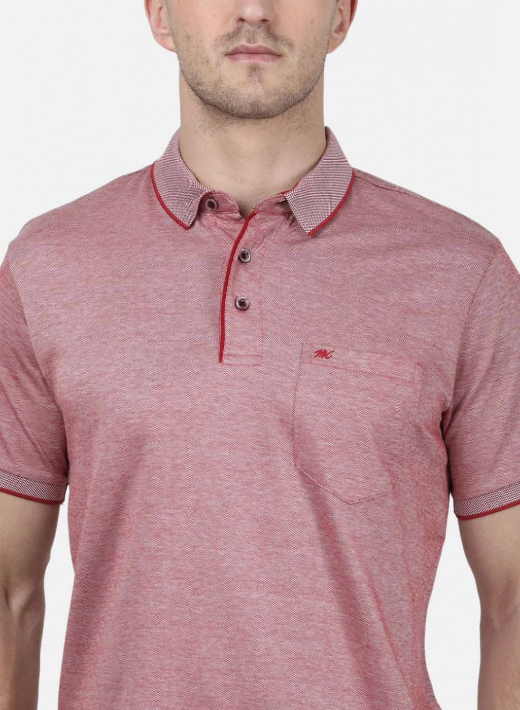 Mens Maroon Plain T-Shirt