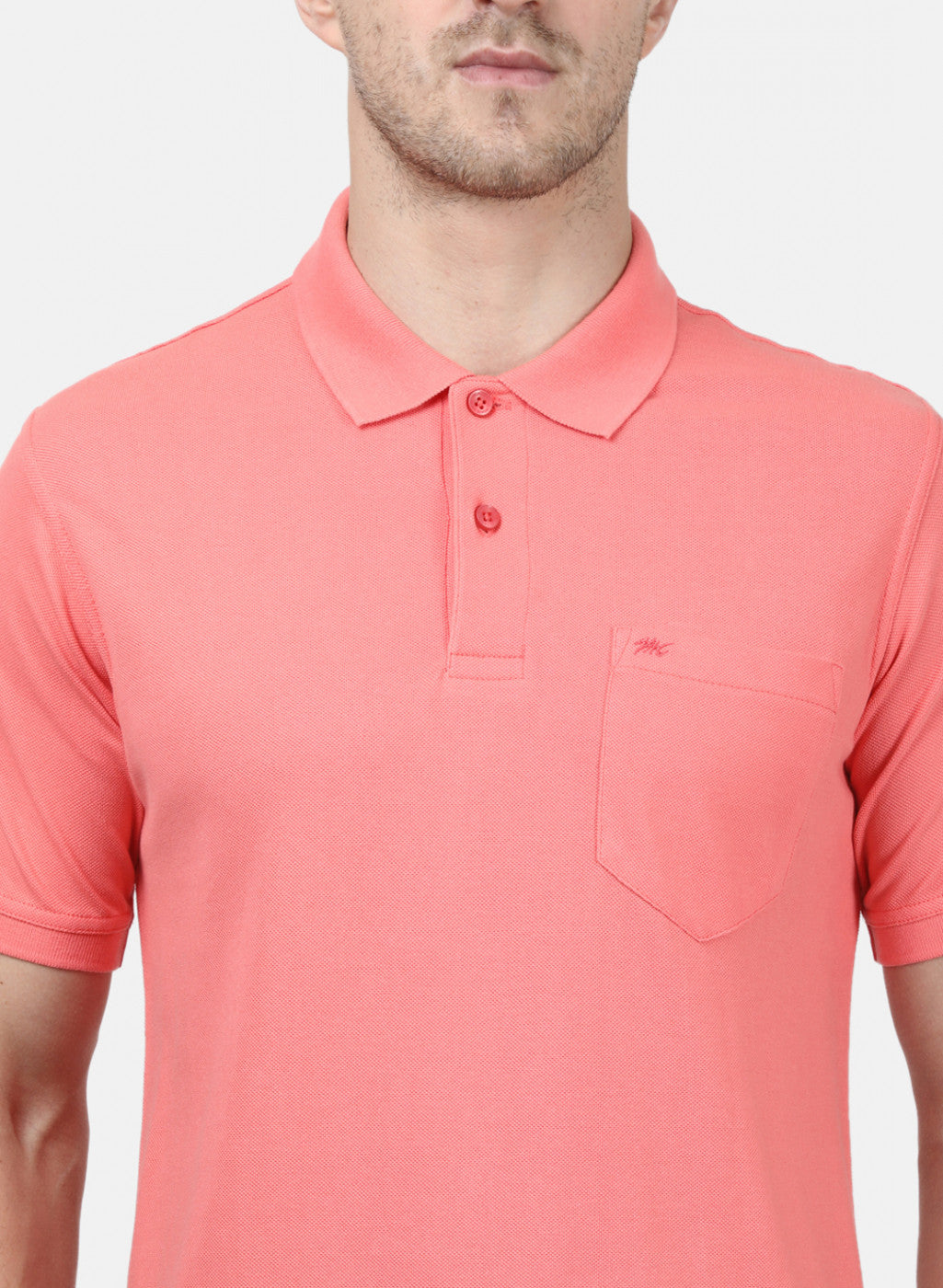 Mens Pink Plain T-Shirts