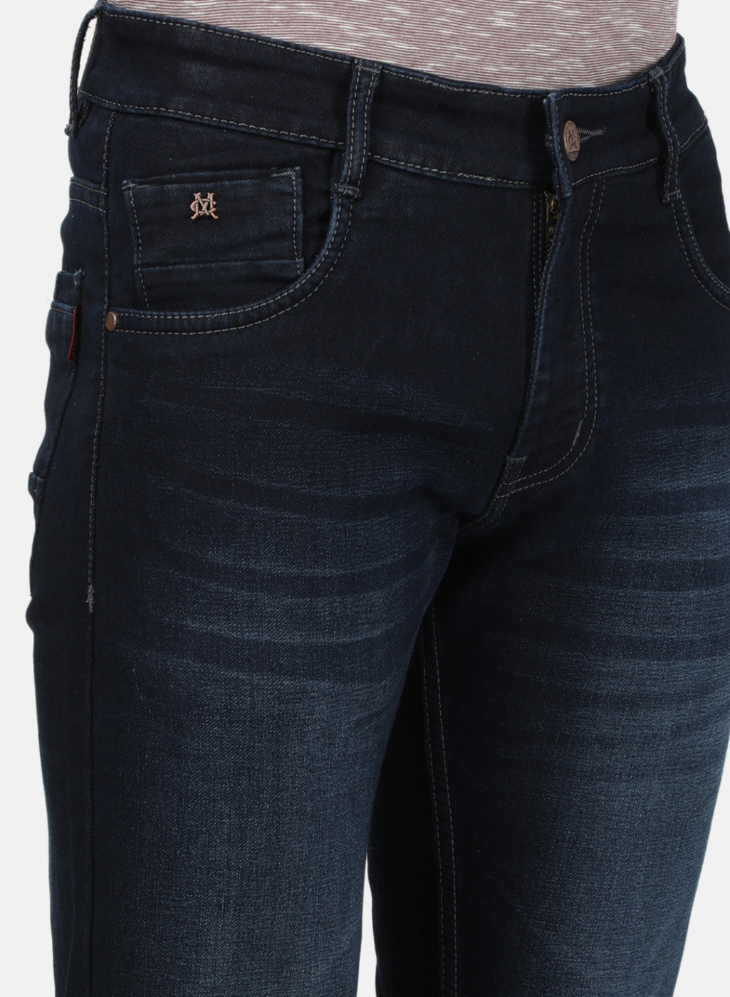 Mens NAvy Blue Skinny Denim