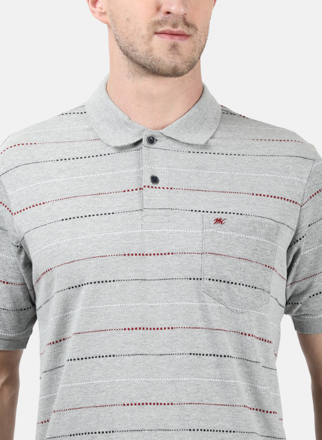 Men Grey Stripe Combo Set