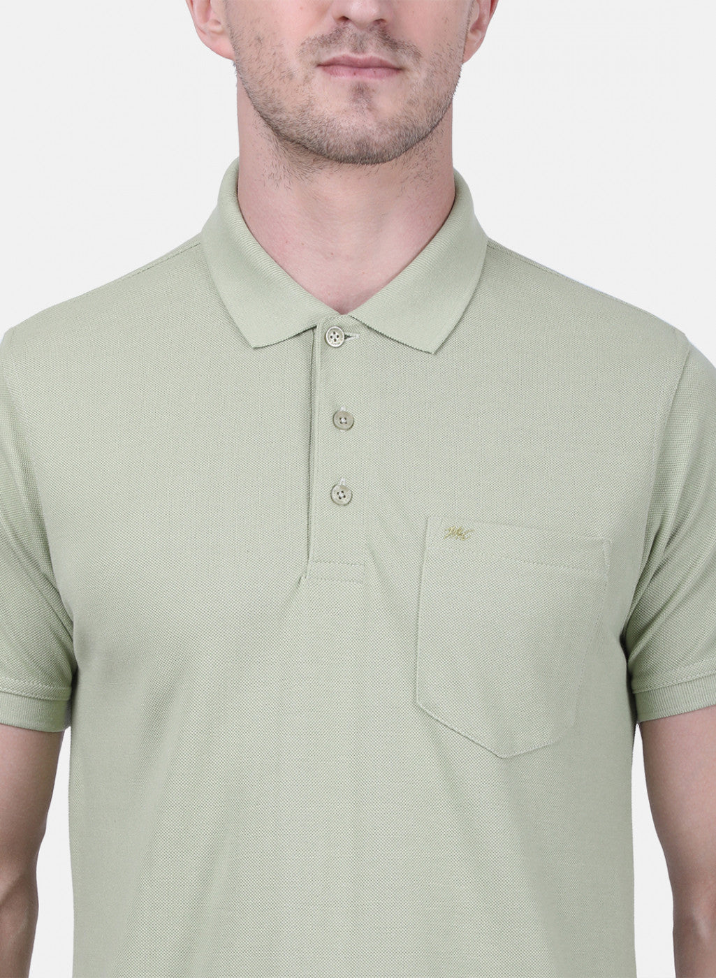 Mens Green Plain T-Shirt