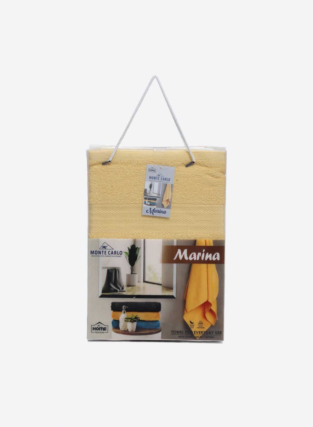 Yellow Cotton 400 GSM Bath Towel