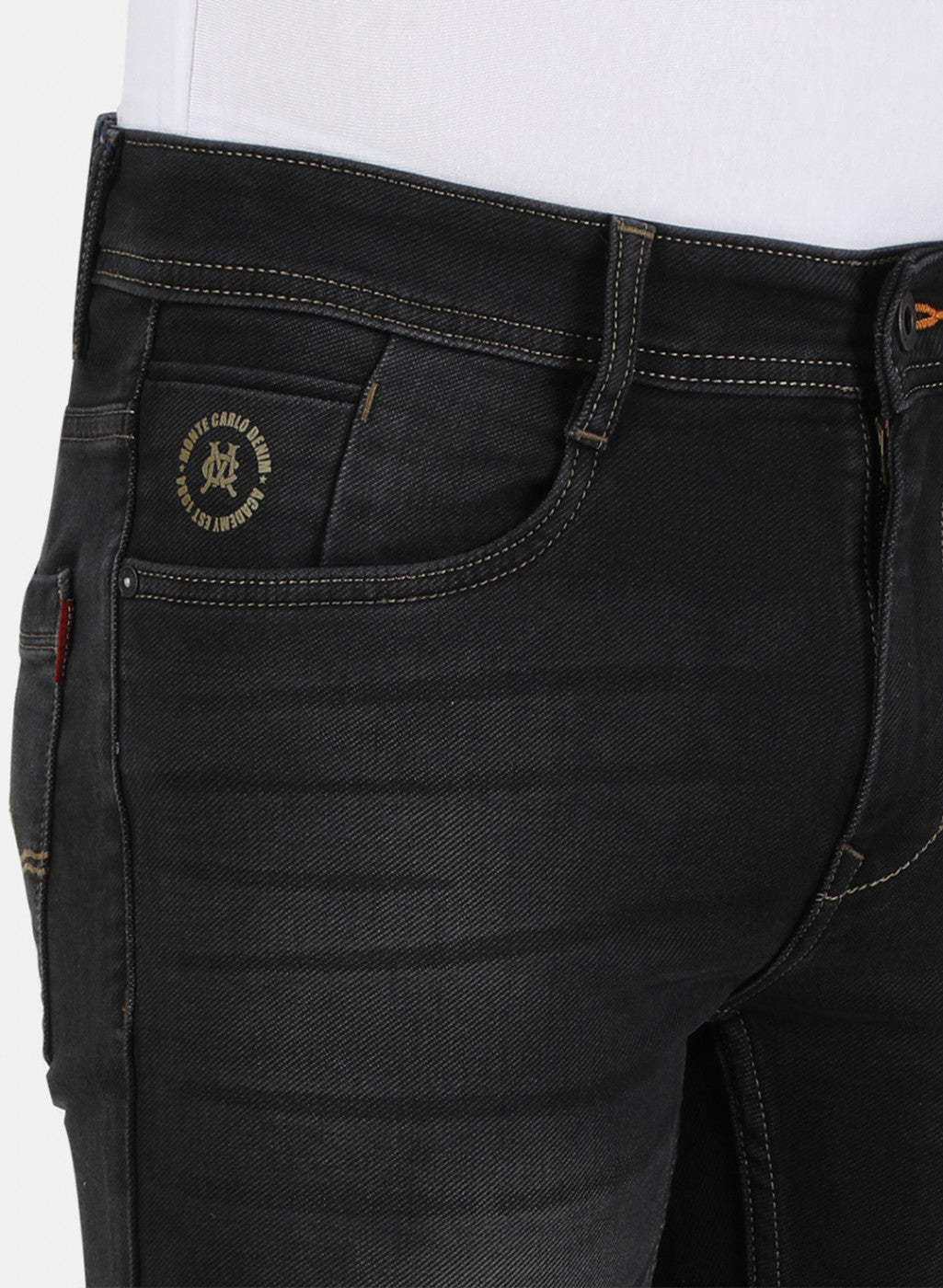Mens Brown Narrow Denim