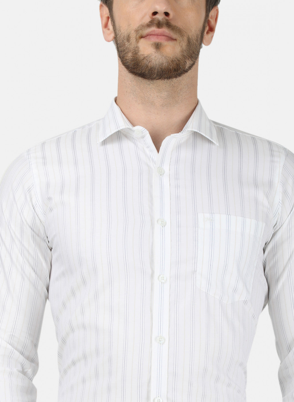 Mens White Stripe Shirt