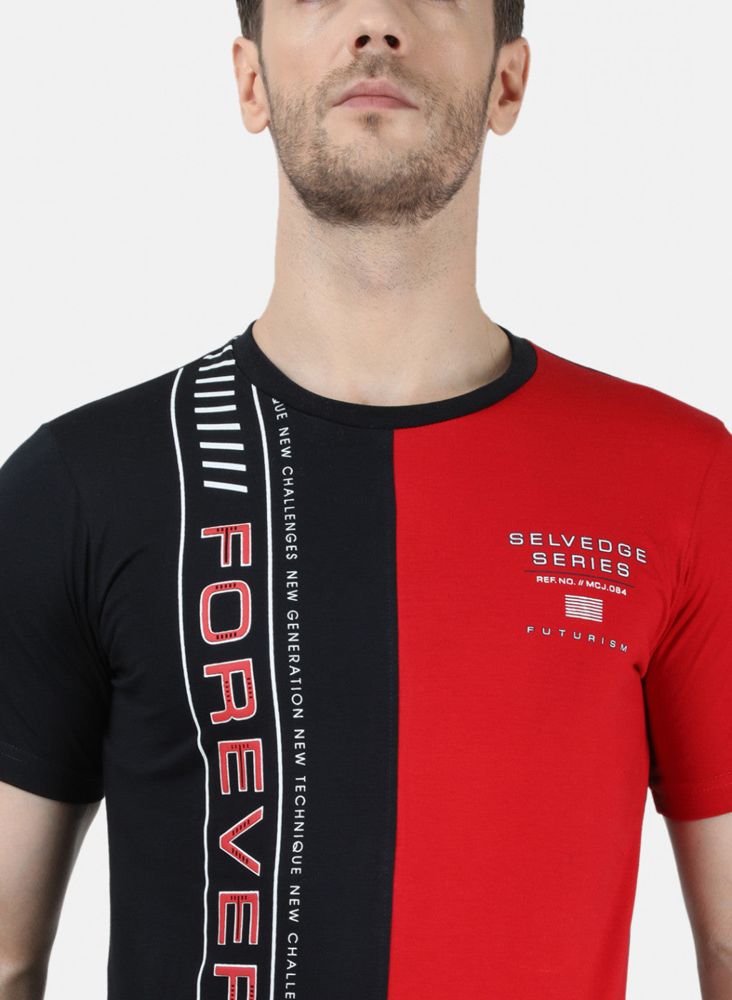 Mens Red Printed T-Shirt