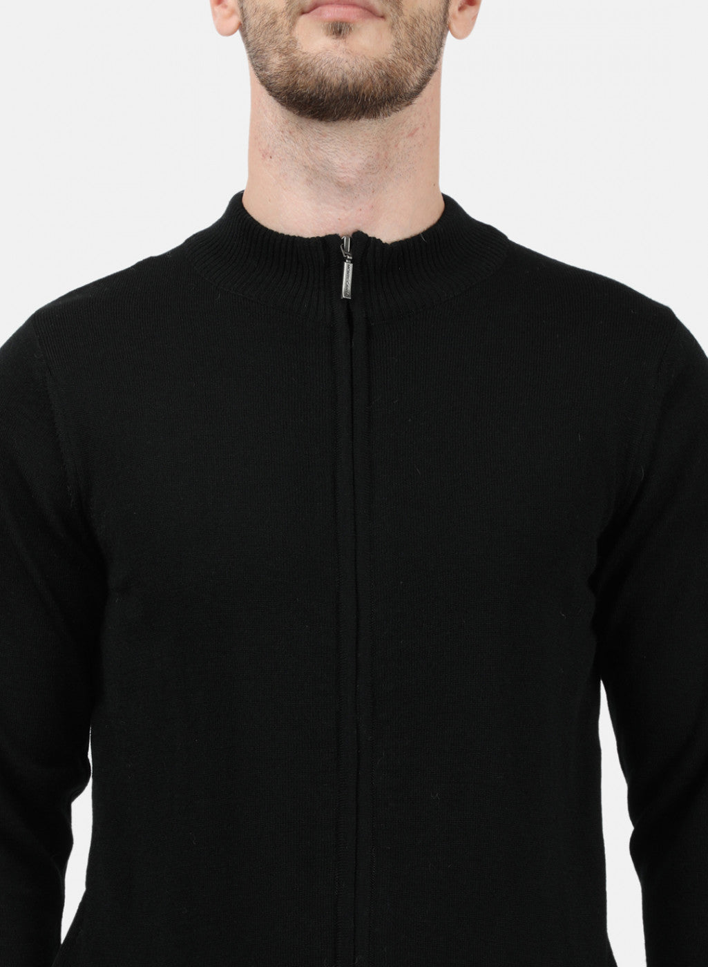 Men Black Solid Pullover