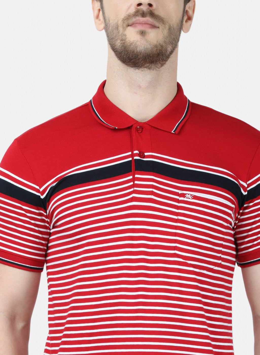 Mens Maroon Stripe T-Shirt