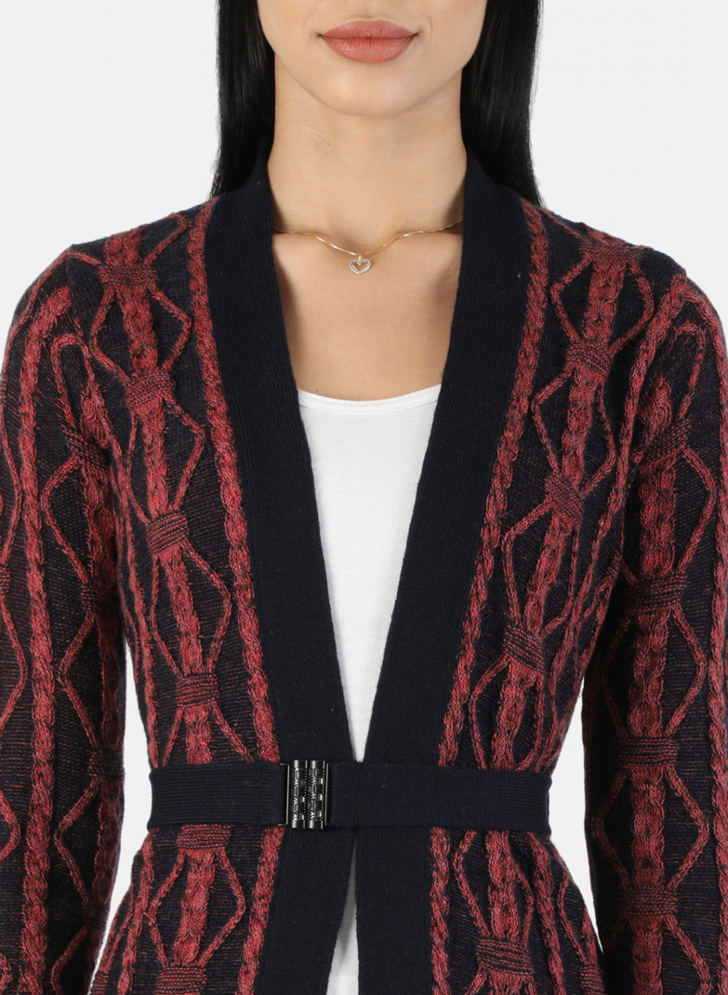 Women Pink Solid Cardigan