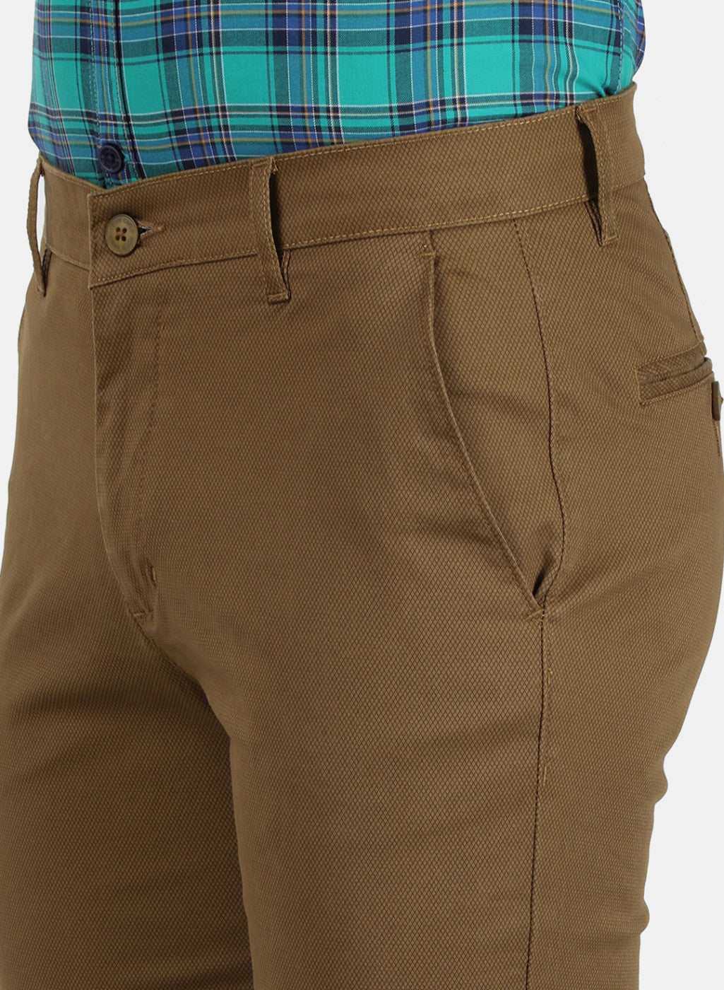 Mens Olive Printed Trousers