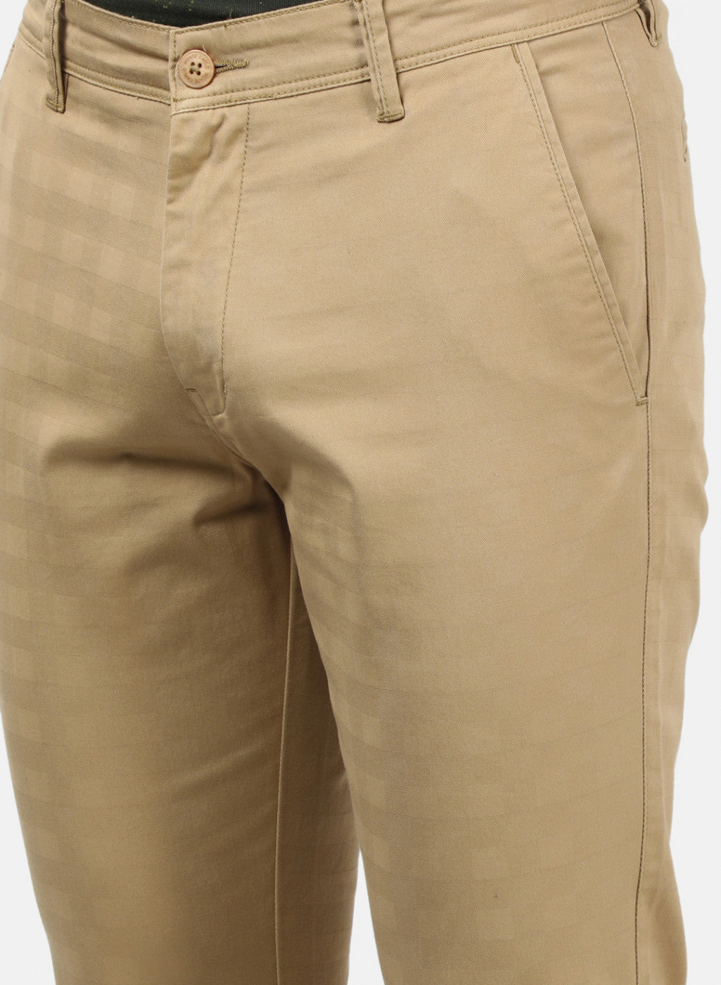 Men Brown Check Trousers