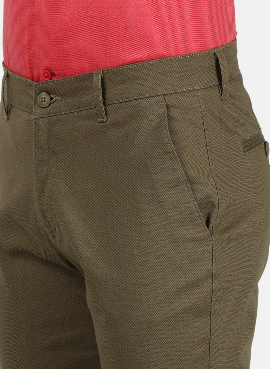 Mens Brown Printed Trousers