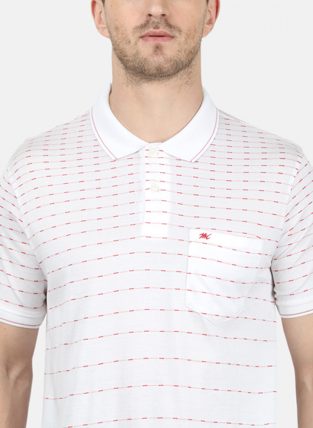 Mens White Stripe T-Shirt