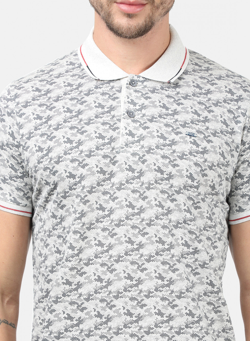 Men Grey Printed T-Shirts