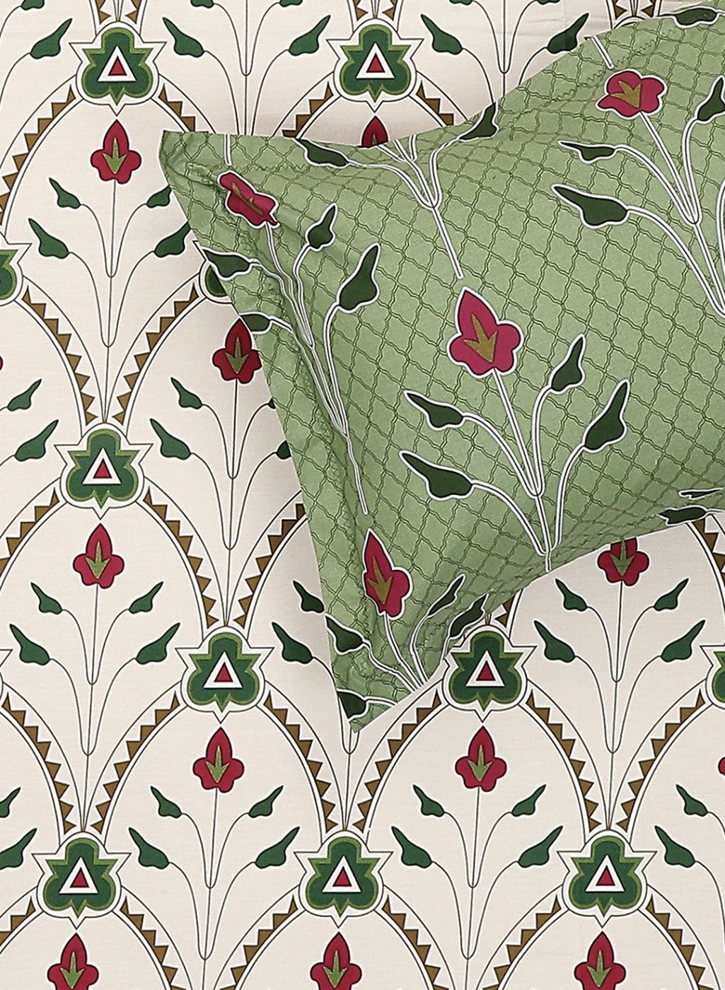 144TC Pure Cotton King Bedsheet with 2 Pillow Covers