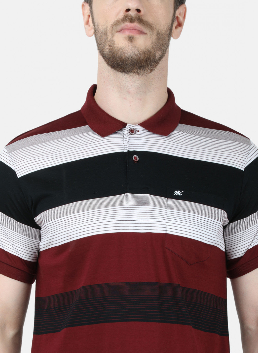 Mens Maroon Stripe T-Shirt