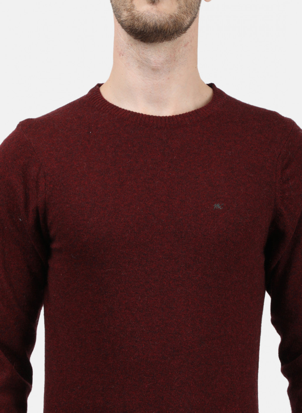 Men Maroon Solid Pullover