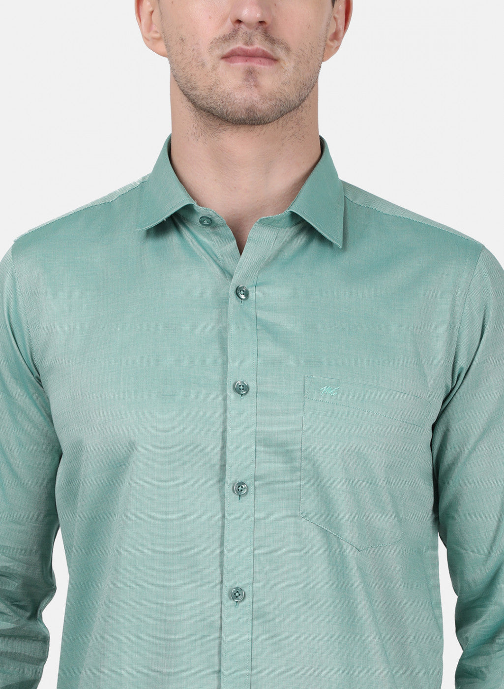 Mens Green Printed Shirt