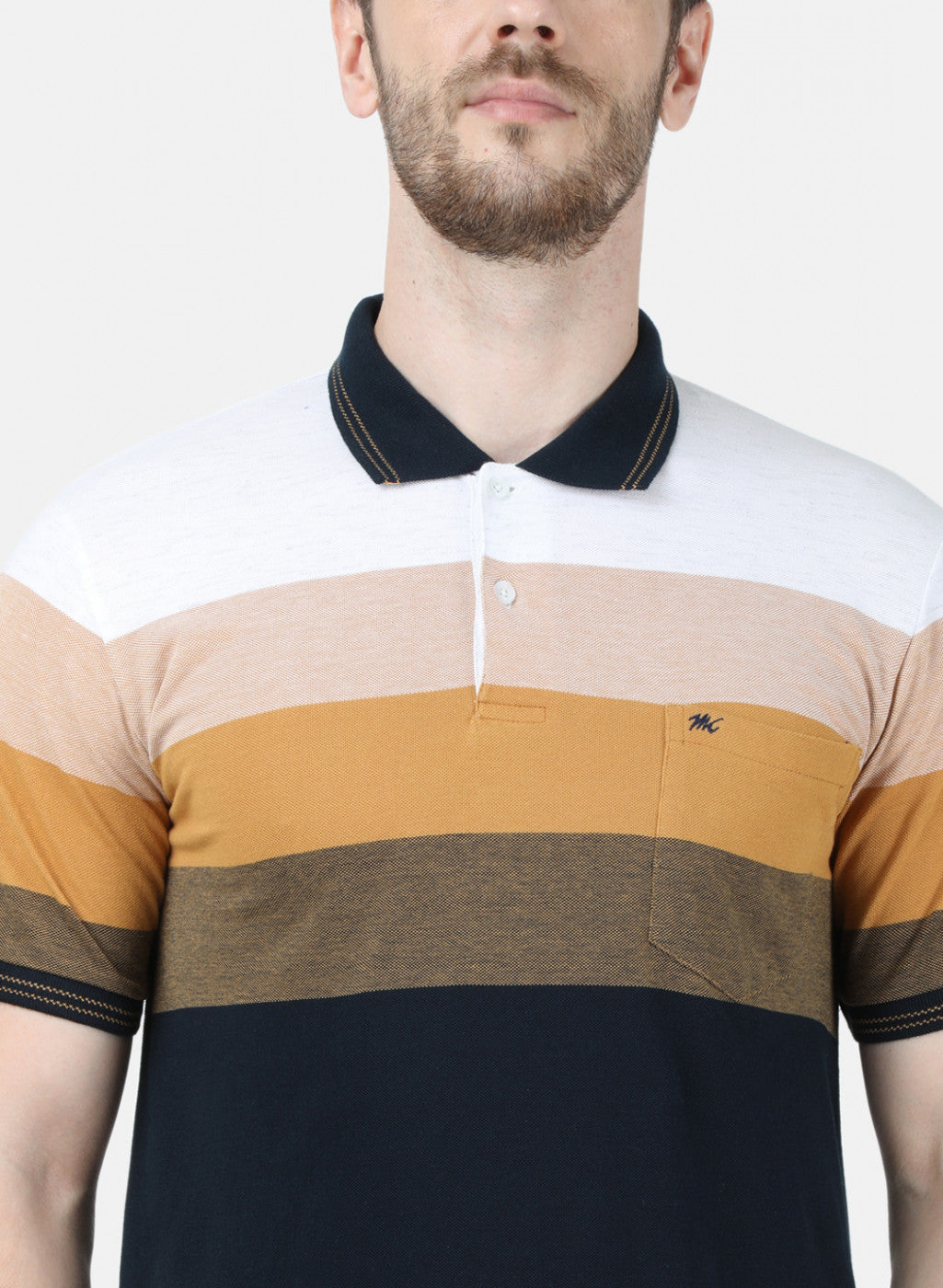 Mens Mustard Stripe T-Shirt
