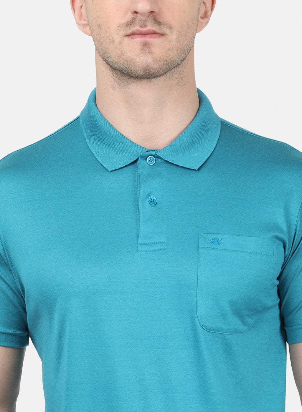 Mens Blue Plain T-Shirt