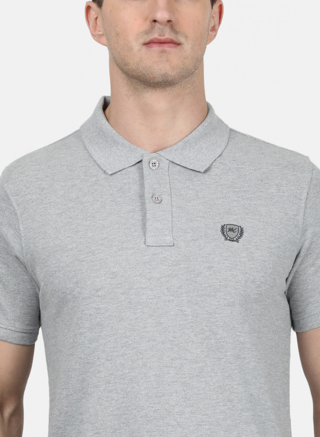 Mens Grey Plain T-Shirt