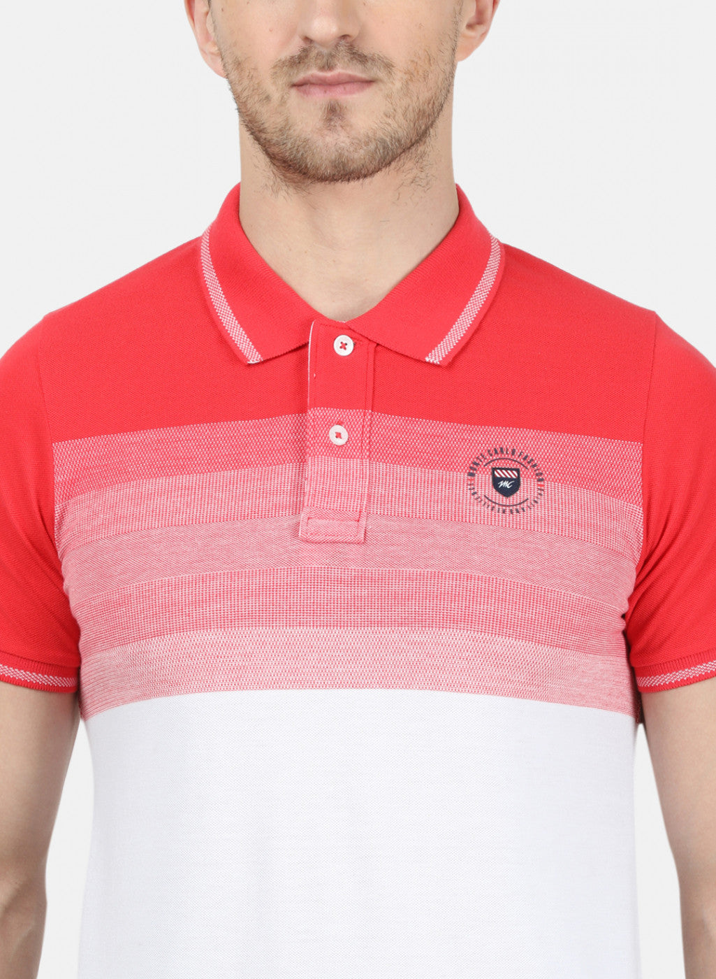 Mens Pink & White Stripe T-Shirt