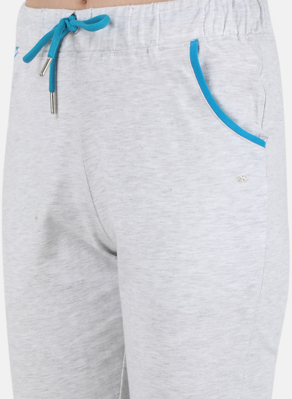 Womens Grey Regular Capri