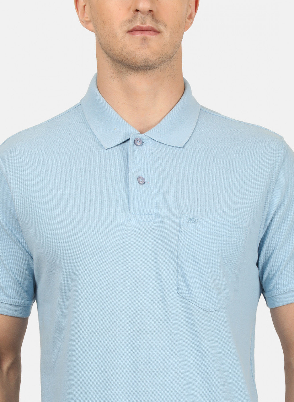 Mens Blue Plain T-Shirt