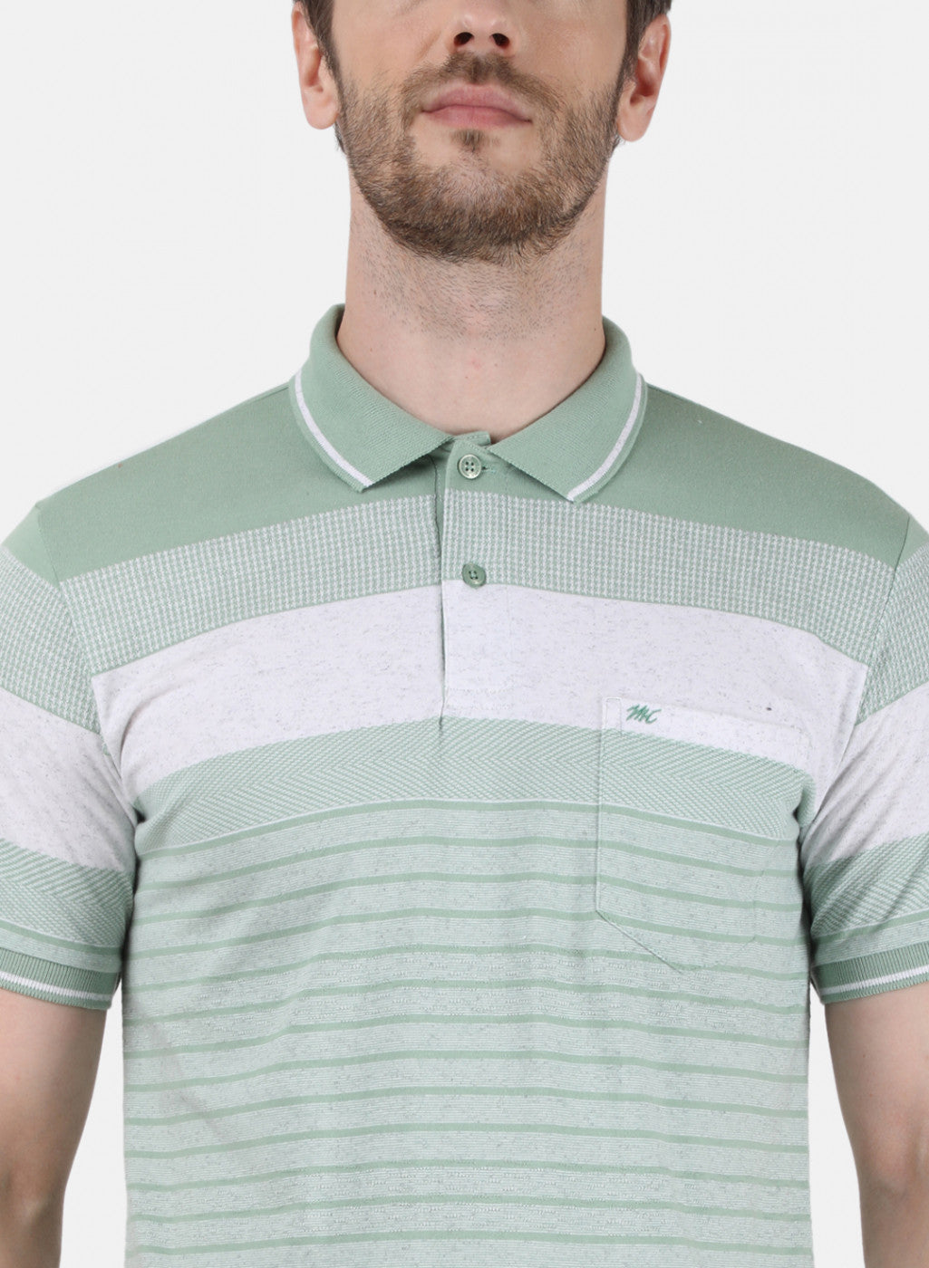 Mens Green Stripe T-Shirt