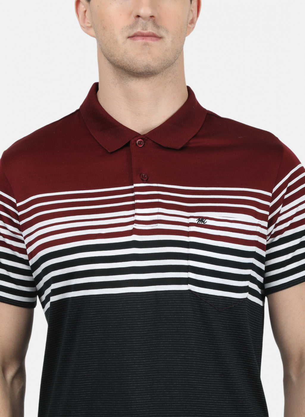 Mens Maroon Stripe T-Shirt