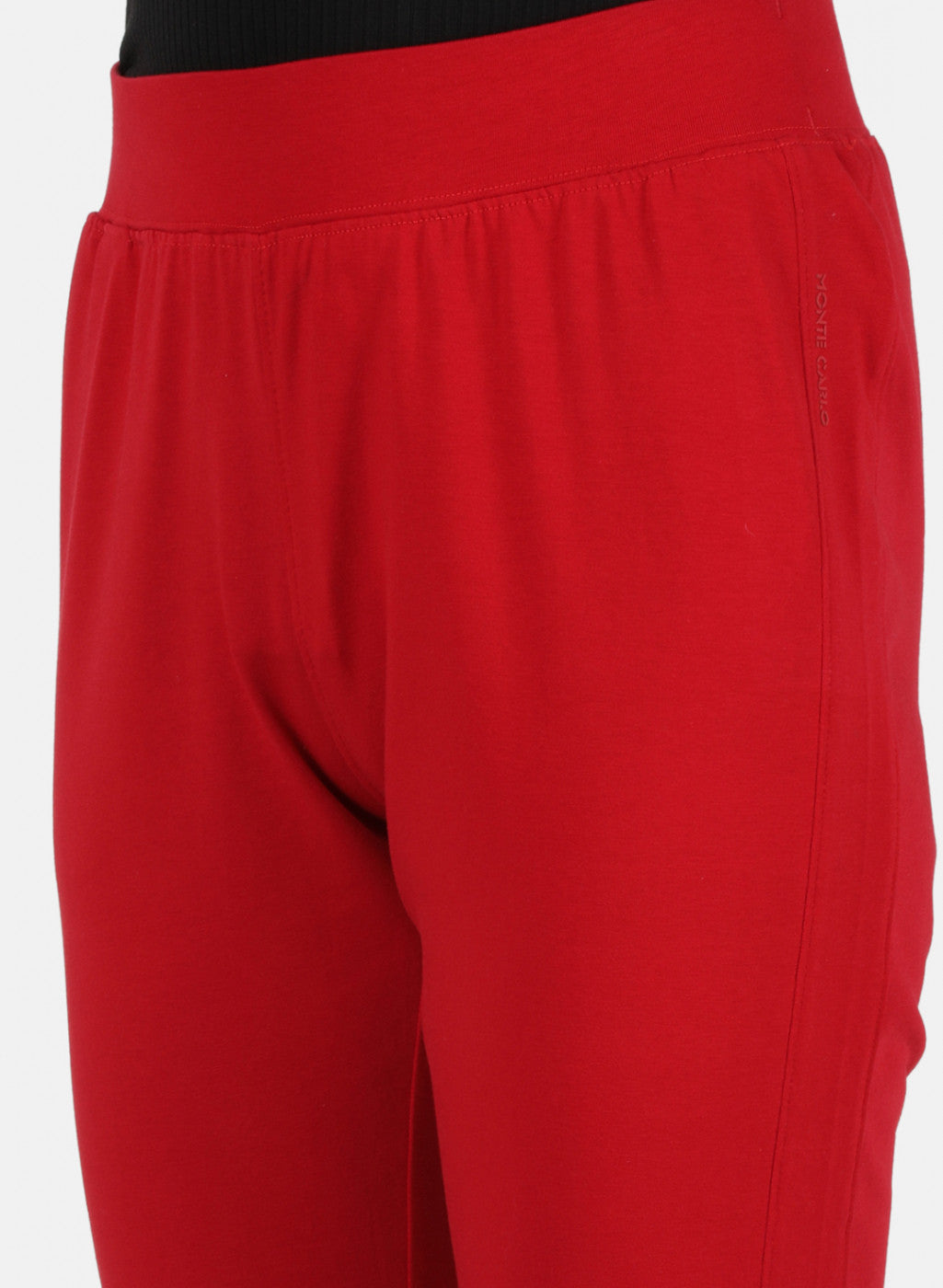 Womens Red Regular Capri