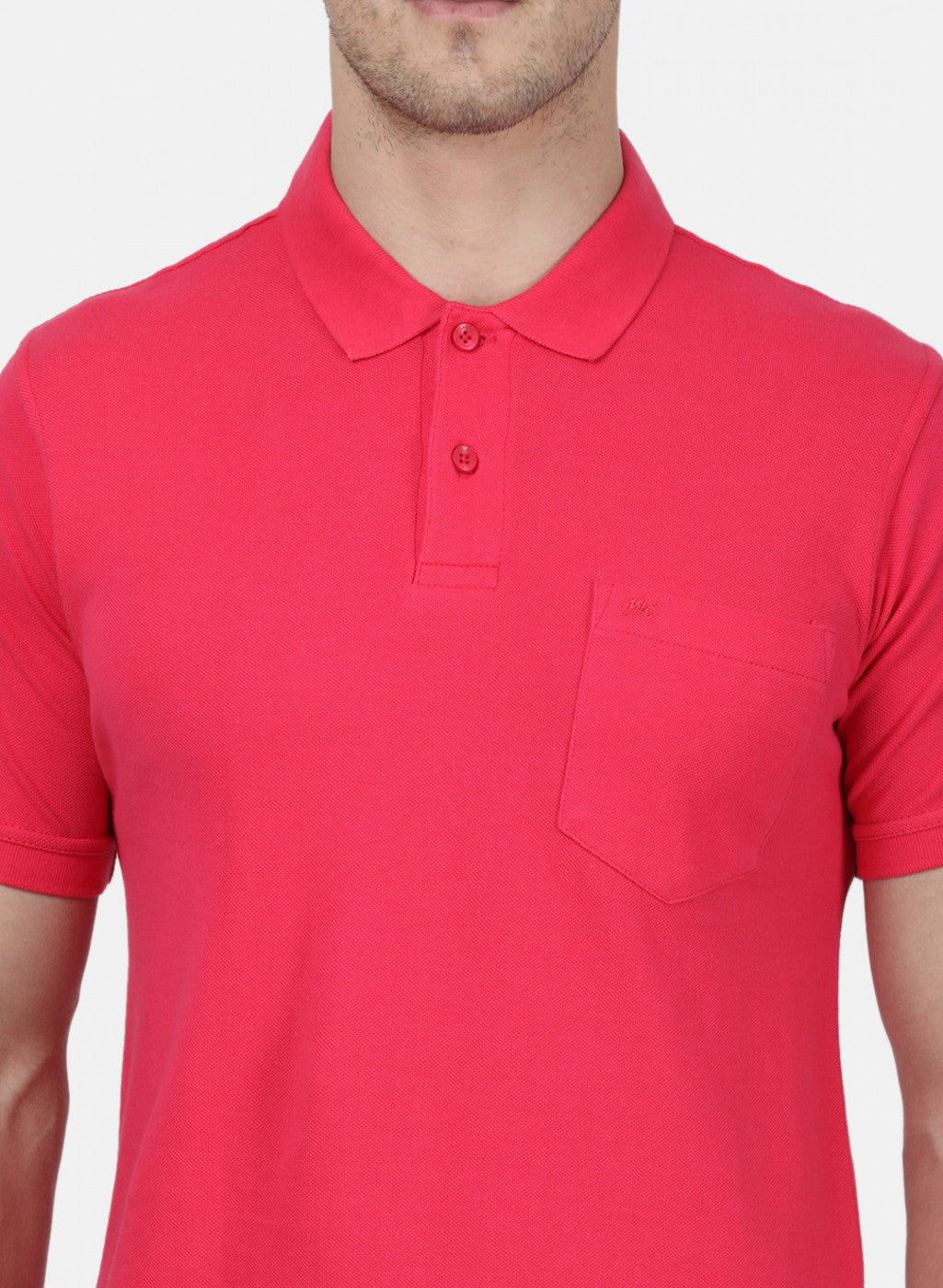 Mens Pink Plain T-Shirt