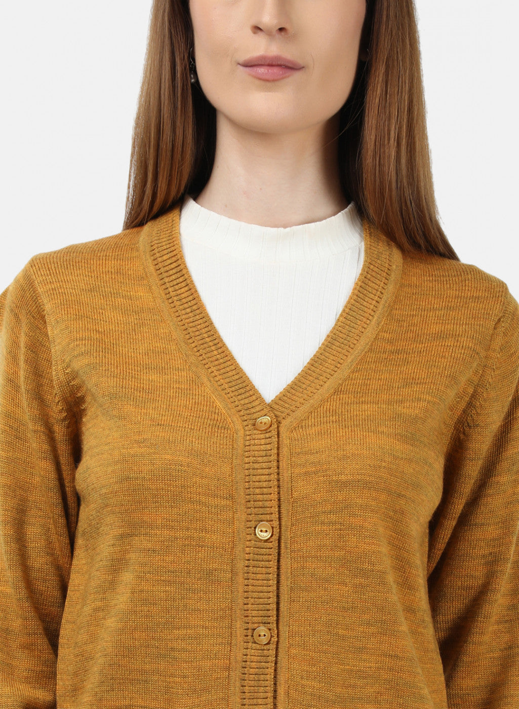 Women Yellow Solid Cardigan