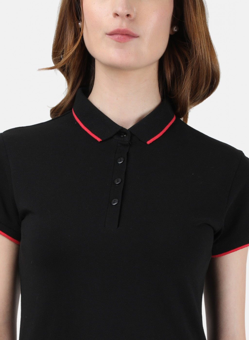 Womens Black Plain T-Shirt