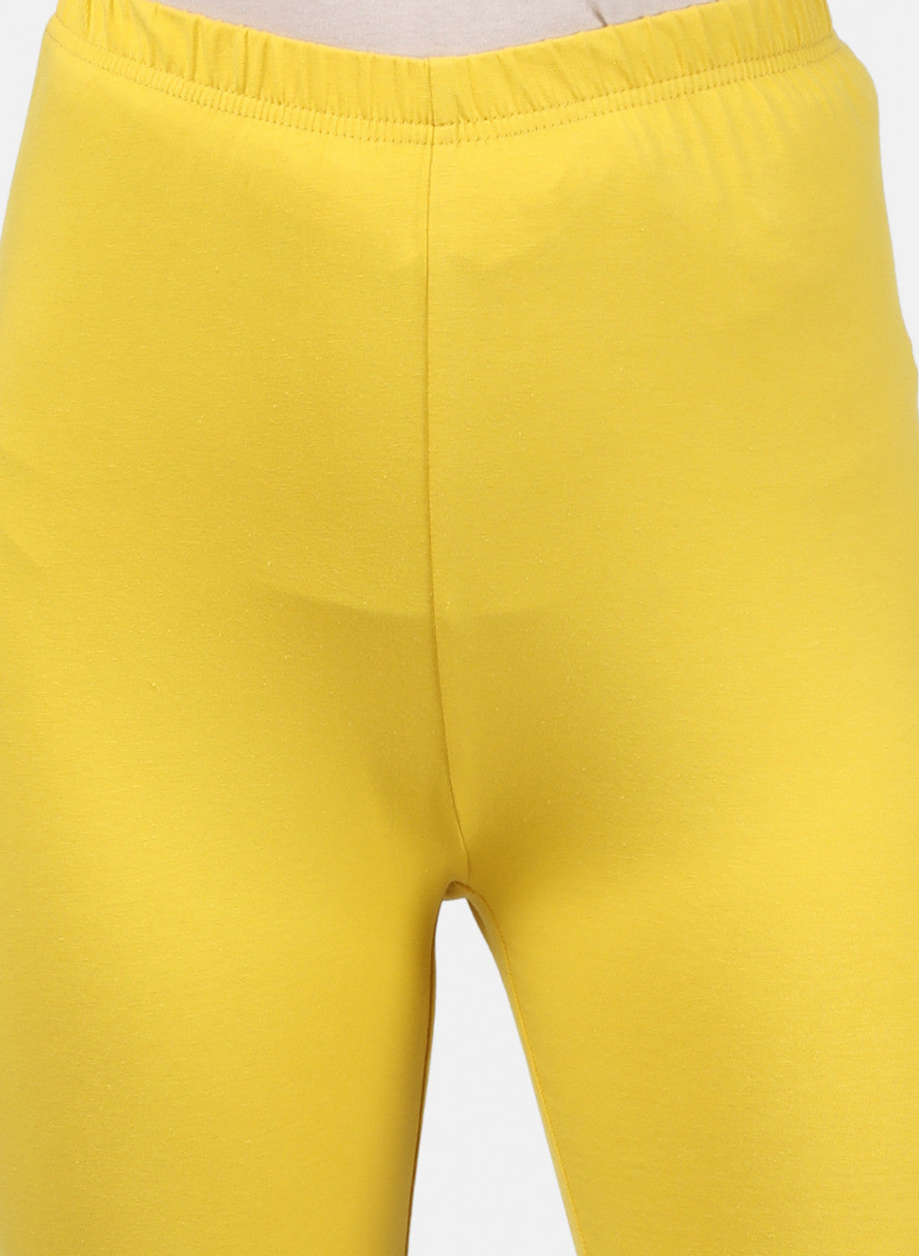 Womens Yellow Plain Legging