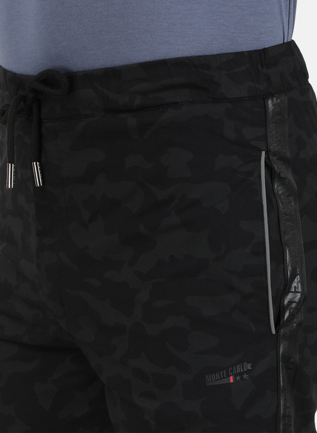 Mens Black Printed Lower