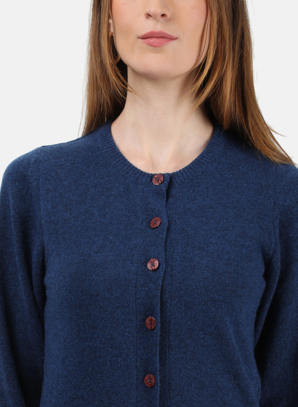 Women Blue Solid Cardigan