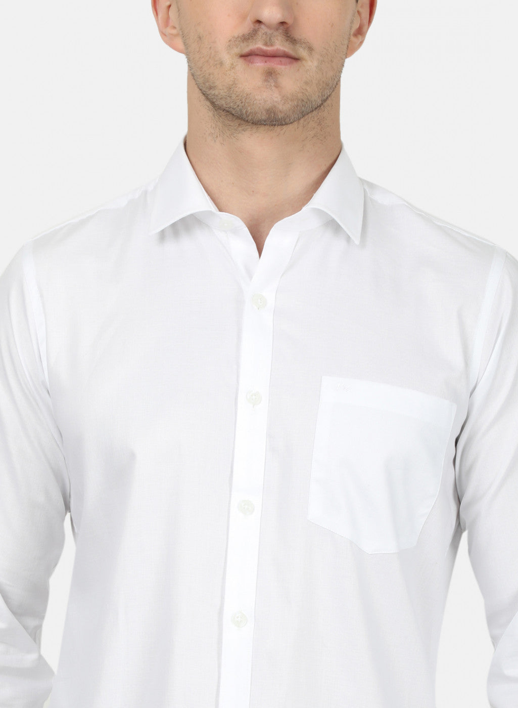 Mens White Printed Shirt