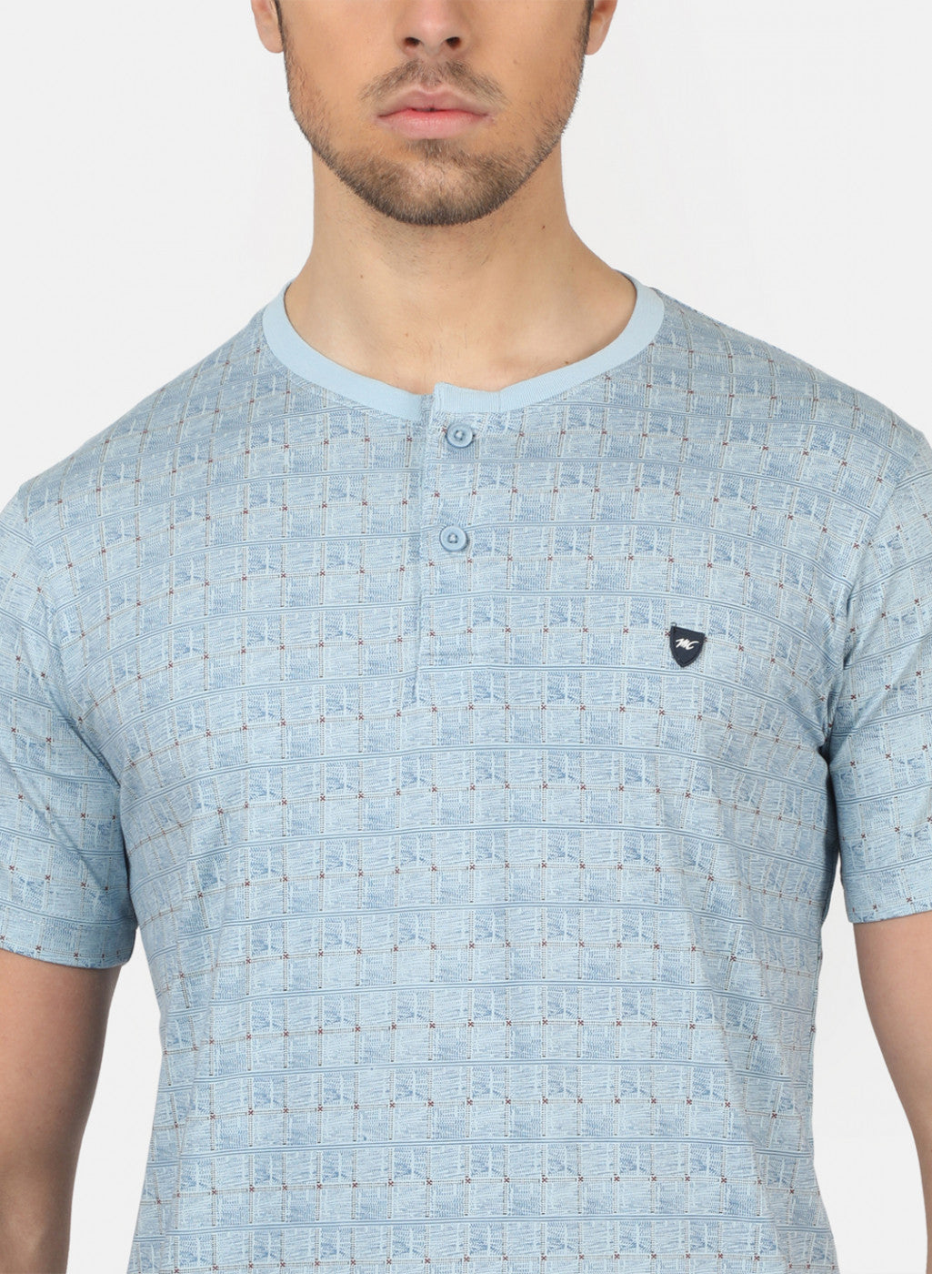 Men Blue Printed T-Shirts