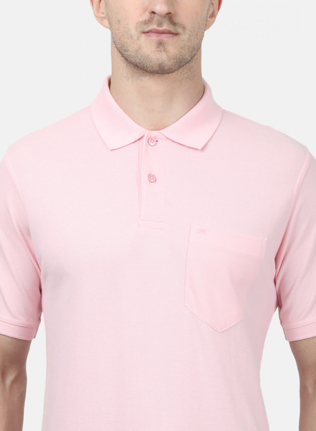 Mens Pink Plain T-Shirts