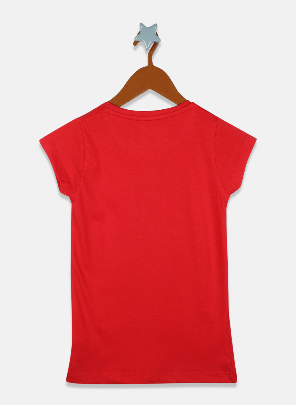Girls Red & Green Printed Top 2 Pc