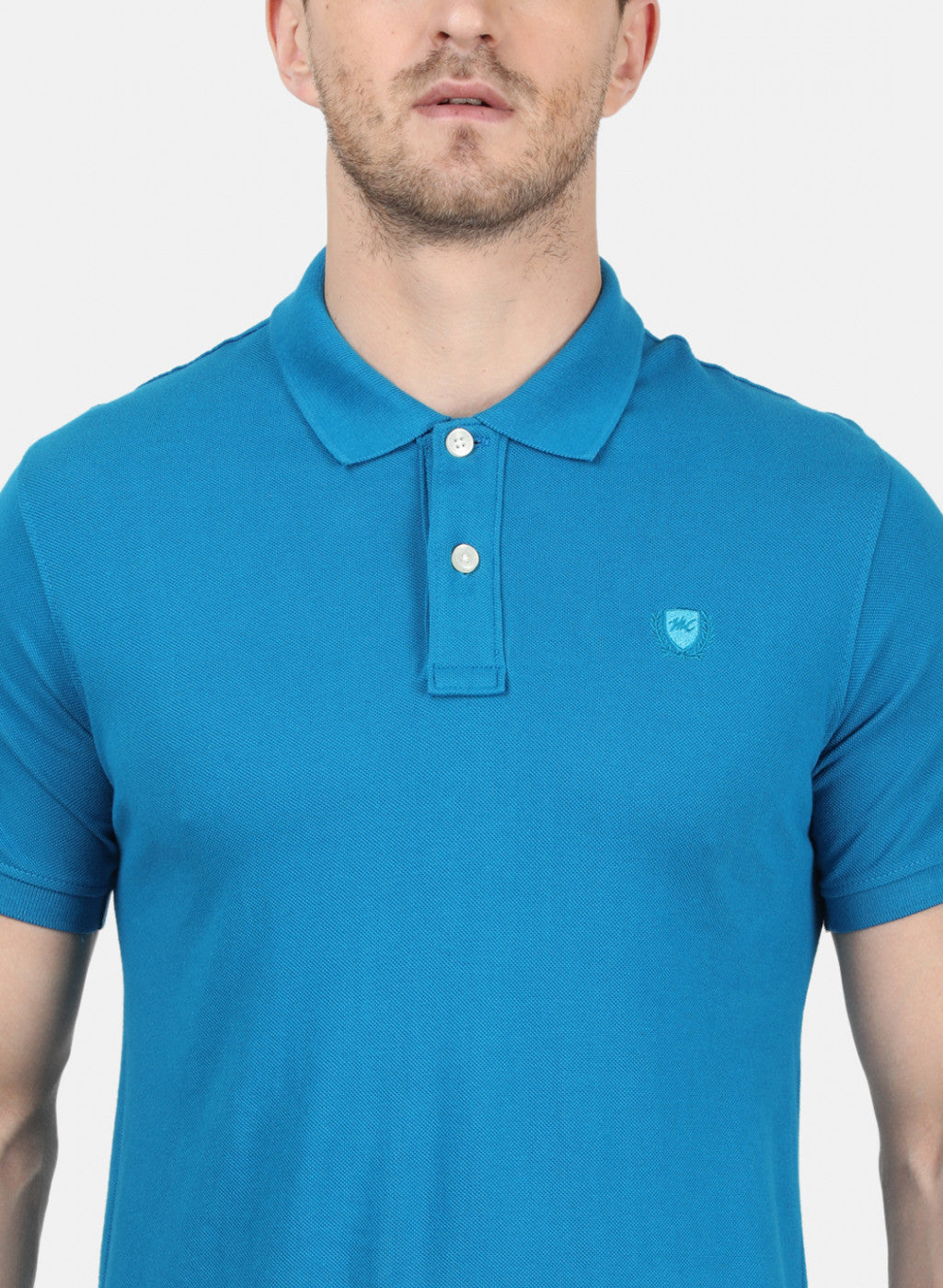 Mens Blue Plain T-Shirt