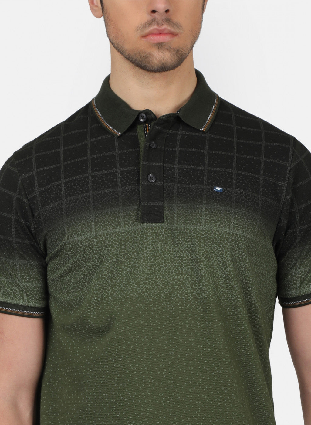 Men Olive Printed T-Shirts