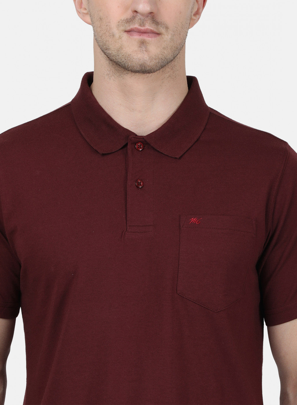 Mens Maroon Plain T-Shirt