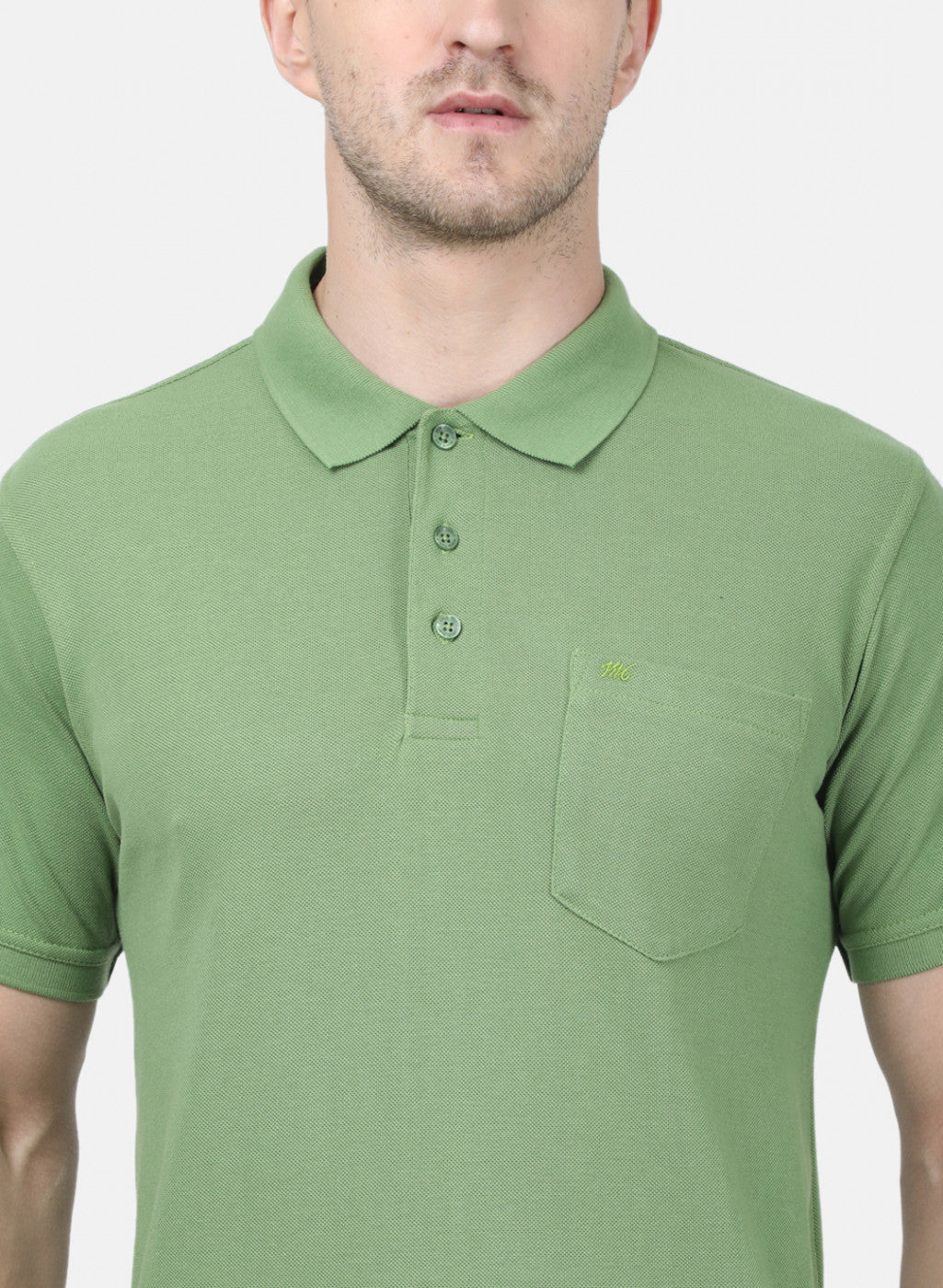 Mens Green Plain T-Shirts
